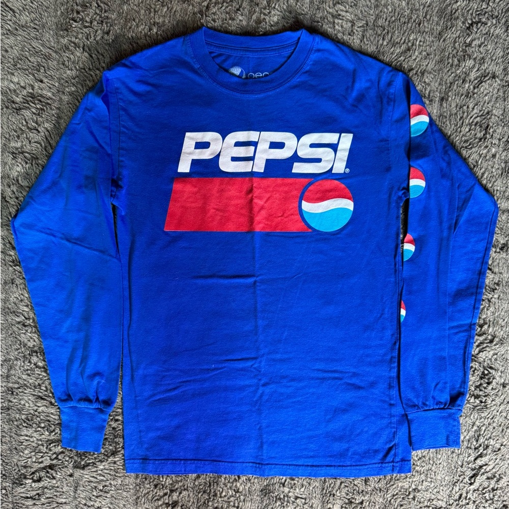 XS Pepsi Long Sleeve Tee with Bold Logo